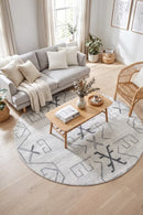 Paradise Cala Grey Round — AI styled visualisation