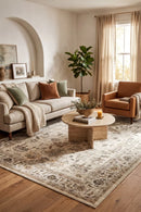 Pasadena Multicoloured Distressed Machine Washable Rug — AI styled visualisation