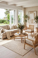 Patio Misty Natural Indoor Outdoor Rug — AI styled visualisation