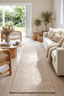 Patio Misty Natural Indoor Outdoor Runner Rug — AI styled visualisation