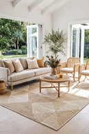 Patio Rico Natural Indoor Outdoor Rug — AI styled visualisation