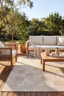 Patio Selin Natural Indoor Outdoor Rug — styled outdoor setting