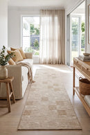 Patio Selin Natural Indoor Outdoor Runner Rug — AI styled visualisation