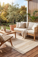 Patio Tilda Natural Indoor Outdoor Rug — styled outdoor setting