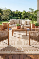 Patio Ziggy Natural Indoor Outdoor Rug — styled outdoor setting