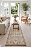 Patio Ziggy Natural Indoor Outdoor Runner Rug — AI styled visualisation