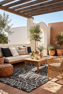 Perla Tribal Outdoor Rug — AI styled visualisation