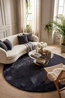 Pony Black Round Rug — AI styled visualisation