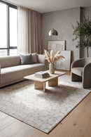 Prague Niko Silver Rug — AI styled visualisation