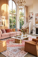 Revive Avril Rose Washable Rug — AI styled visualisation