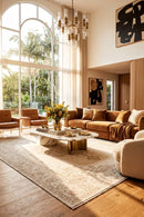 Revive Loni Natural Washable Rug — AI styled visualisation