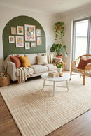 Revive Myla Natural Washable Rug — AI styled visualisation