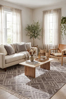 Rhythm Symphony Grey Rug — AI styled visualisation