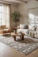 Rhythm Tap Stone Rug — AI styled visualisation