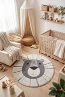 Mr&Mrs Lion 521 Round Rug — AI styled visualisation
