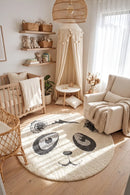 Mr&Mrs Panda 522 Round Rug — AI styled visualisation