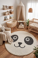 Mr&Mrs Panda 523 Round Rug — AI styled visualisation