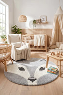 Mr&Mrs Fox 528 Round Rug — AI styled visualisation