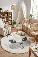 Mr&Mrs Cat 529 Round Rug — AI styled visualisation