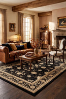 Vienna 84 Black Rug — AI styled visualisation
