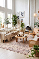 Roland Herringbone Multi Coloured Rug — AI styled visualisation