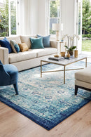 Anastasia 261 Blue Rug — AI styled visualisation