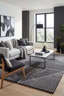 Broadway 935 Charcoal Rug — AI styled visualisation