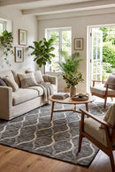 Terrace 5501 Black Rug — styled indoor setting
