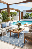 Terrace 5501 Blue Rug — AI styled visualisation