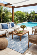 Terrace 5502 Blue Rug — AI styled visualisation