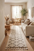 Saffron 11 Natural Runner Rug — AI styled visualisation