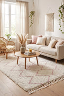 Saffron 11 Pink Rug — AI styled visualisation