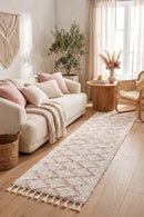 Saffron 11 Pink Runner Rug — AI styled visualisation