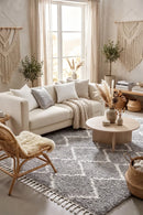 Saffron 11 Silver Rug — AI styled visualisation