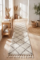 Saffron 22 Natural Runner Rug — AI styled visualisation