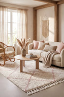 Saffron 22 Pink Rug — AI styled visualisation