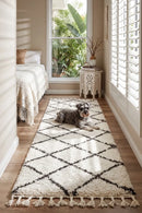 Saffron 22 White Runner Rug — AI styled visualisation