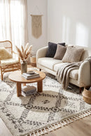 Saffron 33 Natural Rug — AI styled visualisation