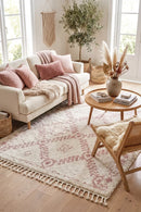Saffron 33 Pink Rug — AI styled visualisation