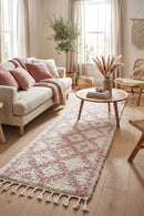 Saffron 33 Pink Runner Rug — AI styled visualisation
