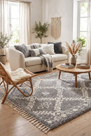 Saffron 33 Silver Rug — AI styled visualisation