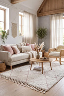 Saffron 44 Pink Rug — AI styled visualisation