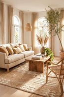 Sahara Abel Natural Rug — AI styled visualisation