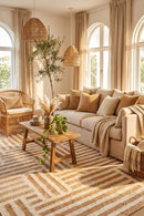 Sahara Arman Natural Rug — AI styled visualisation