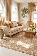 Sahara Carla Natural Rug — AI styled visualisation