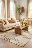 Sahara Henry Natural Rug — AI styled visualisation
