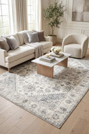 Santiago Grey Machine Washable Rug — AI styled visualisation