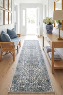 Sasha Blue Runner Rug — AI styled visualisation