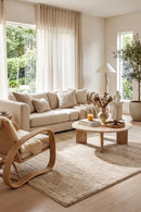 Serenade Ezra Natural Rug — AI styled visualisation