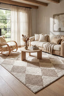 Serenade Yuri Natural Rug — AI styled visualisation